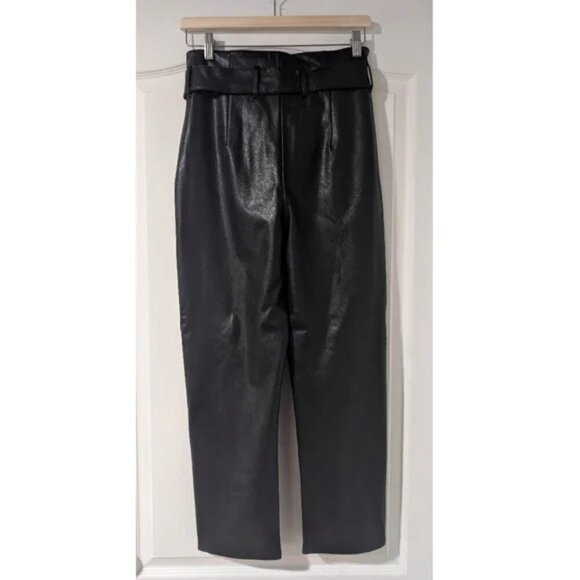 Commando | Faux Leather Paperbag Pants In Black - Picture 5 of 10